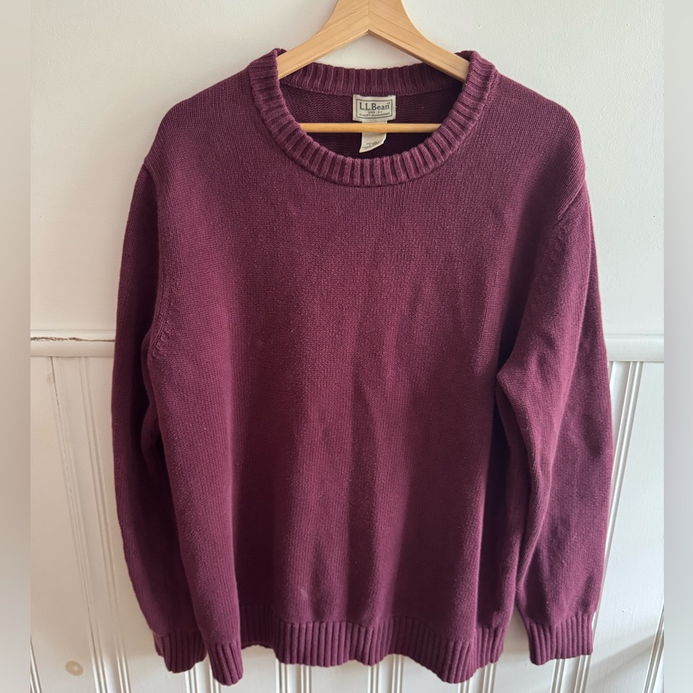 L.L. Bean Vintage Burgundy Knit Pullover